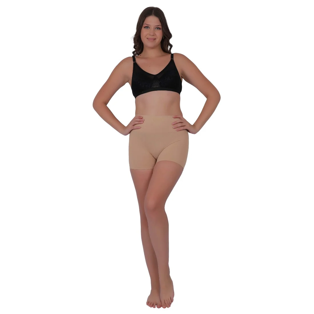 SculptEra Tummy Tucker Boxer 7013 shapewear in nude — front view